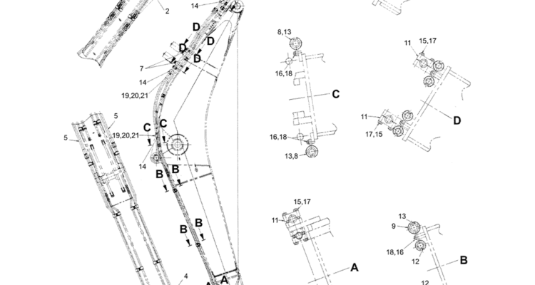 03 015 BOOM HYDRAULIC LINES, MASS EXCAVATOR (NIBBLER AND