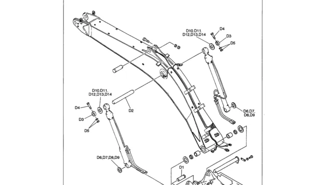 03-016 BOOM CYLINDER INSTALLATION 6.5M (21 FT - 4 IN)-SK330LC-6E SK330-6E SK350LC-6E Kobelco Excavator Parts Number Electronic Catalog EPC Manuals