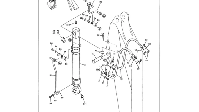 03-018 ARM HYDRAULIC LINES 3.45 M (11 FT. 4 IN.)-Kobelco SK480LC-6E SK480-6S SK480LC-6 SK450-6 Excavator Parts Number Electronic Catalog EPC Manuals