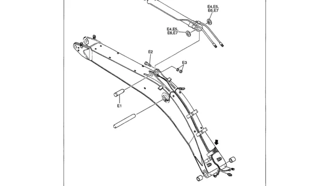 03-019 ARM CYLINDER INSTALLATION 6.5M (21 FT - 4 IN)-SK330LC-6E SK330-6E SK350LC-6E Kobelco Excavator Parts Number Electronic Catalog EPC Manuals