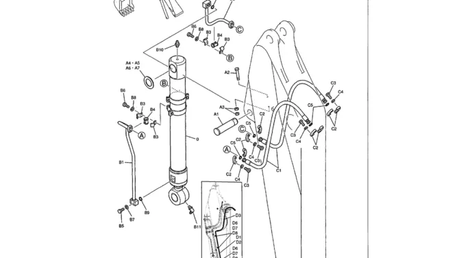 03-020 ARM HYDRAULIC LINES 3.45 M (11 FT. 4 IN.) ROTARY CIRCUIT OPTION-Kobelco SK480LC-6E SK480-6S SK480LC-6 SK450-6 Excavator Parts Number Electronic Catalog EPC Manuals