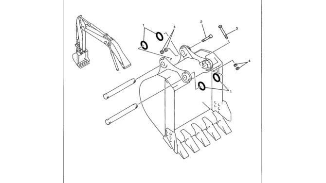 03-025 BUCKET INSTALLATION-Kobelco SK480LC-6E SK480-6S SK480LC-6 SK450-6 Excavator Parts Number Electronic Catalog EPC Manuals