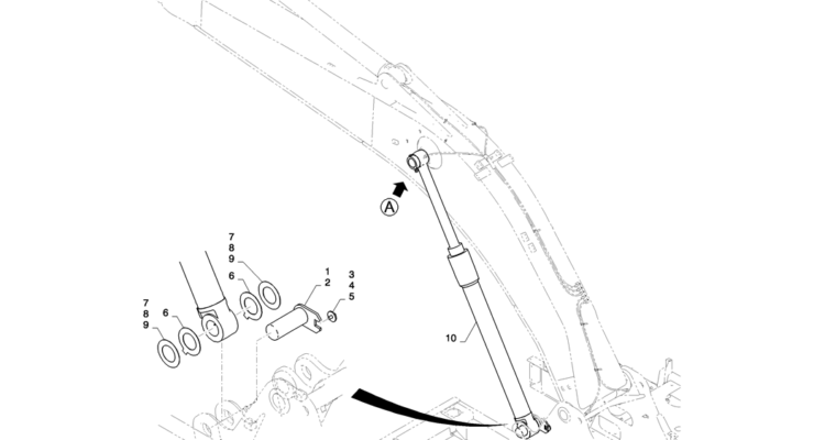 03-029(01)CYLINDER INSTALL (BOOM)-SK235SR-2 SK235SRLC-2 SK235SR Kobelco Excavator Parts Number Electronic Catalog EPC Manuals