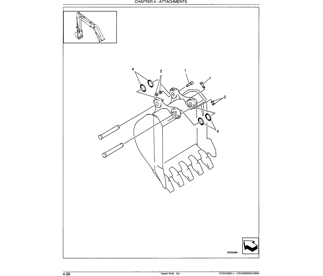 03-034 BUCKET INSTALLATION-SK330LC-6E SK330-6E SK350LC-6E Kobelco Excavator Parts Number Electronic Catalog EPC Manuals
