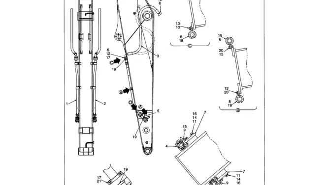 03-037 ARM HYDRAULIC LINES - 3.3M (10 FT - 10 IN) NIBBLER AND BREAKER (2 WAY)-SK330LC-6E SK330-6E SK350LC-6E Kobelco Excavator Parts Number Electronic Catalog EPC Manuals