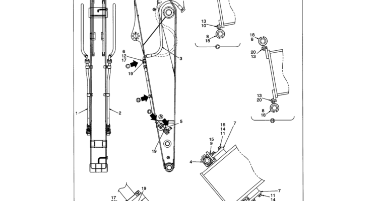 03-037 ARM HYDRAULIC LINES - 3.3M (10 FT - 10 IN) NIBBLER AND BREAKER (2 WAY)-SK330LC-6E SK330-6E SK350LC-6E Kobelco Excavator Parts Number Electronic Catalog EPC Manuals