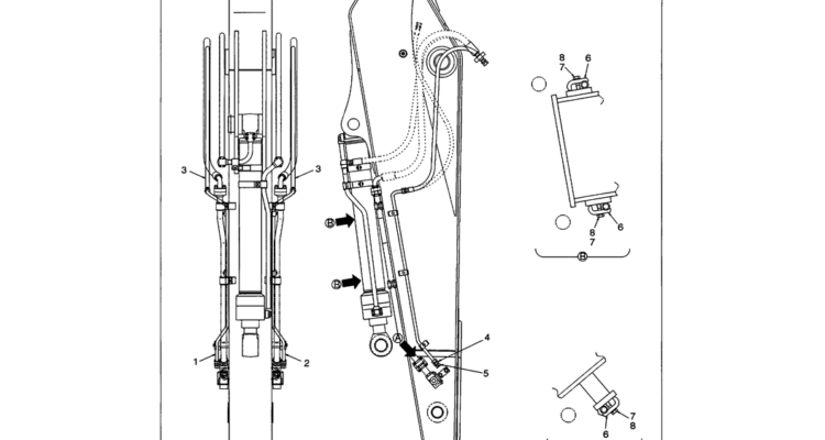 03-041 STANDARD ARM HYDRAULIC LINES (ROTATION)-SK330LC-6E SK330-6E SK350LC-6E Kobelco Excavator Parts Number Electronic Catalog EPC Manuals