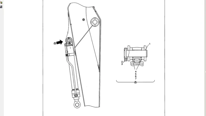03-045 BUCKET CYLINDER INSTALLATION-SK330LC-6E SK330-6E SK350LC-6E Kobelco Excavator Parts Number Electronic Catalog EPC Manuals