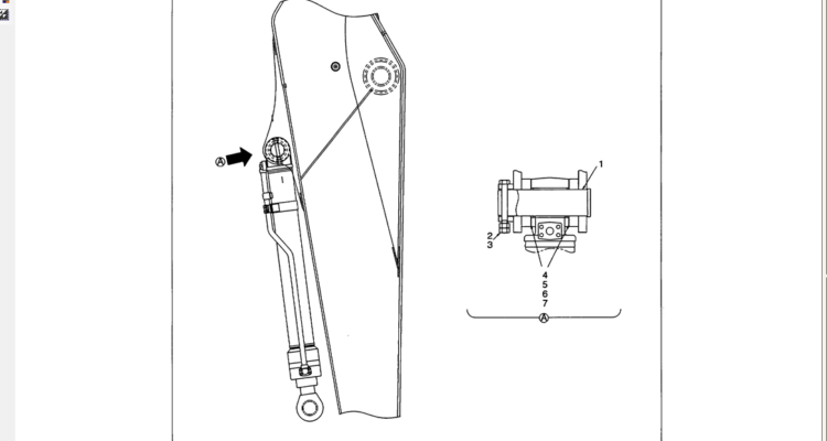 03-045 BUCKET CYLINDER INSTALLATION-SK330LC-6E SK330-6E SK350LC-6E Kobelco Excavator Parts Number Electronic Catalog EPC Manuals