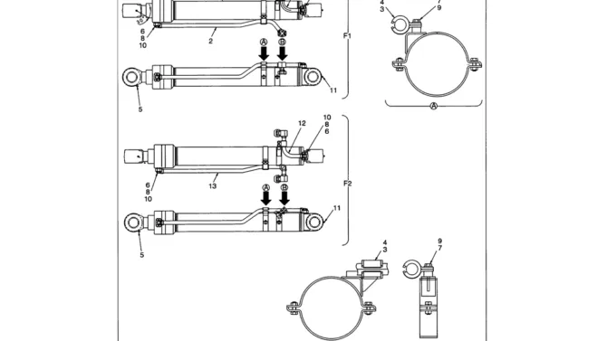 03-046 BUCKET CYLINDER HYDRAULIC LINES (BUCKET CYLINDER)-SK330LC-6E SK330-6E SK350LC-6E Kobelco Excavator Parts Number Electronic Catalog EPC Manuals