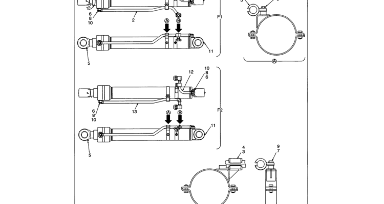 03-046 BUCKET CYLINDER HYDRAULIC LINES (BUCKET CYLINDER)-SK330LC-6E SK330-6E SK350LC-6E Kobelco Excavator Parts Number Electronic Catalog EPC Manuals