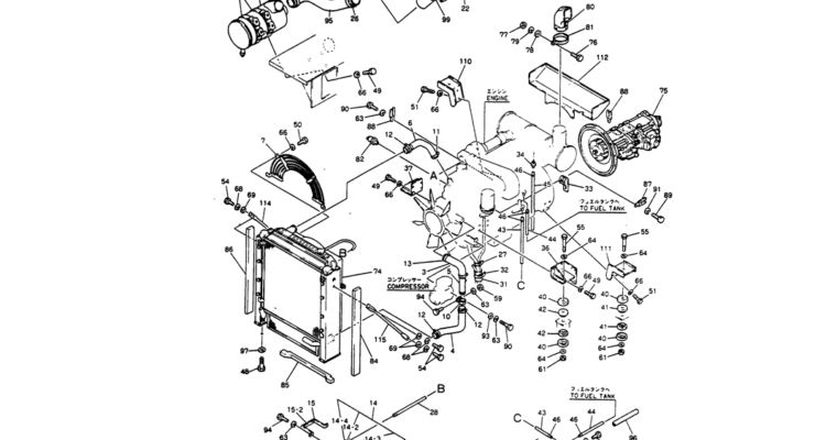 05-001 POWER-PLANT ASSY P/N 24100J14454F1-Kobelco SK220LC-3 SK250LC SK220-3 Excavator Parts Number Electronic Catalog EPC Manuals