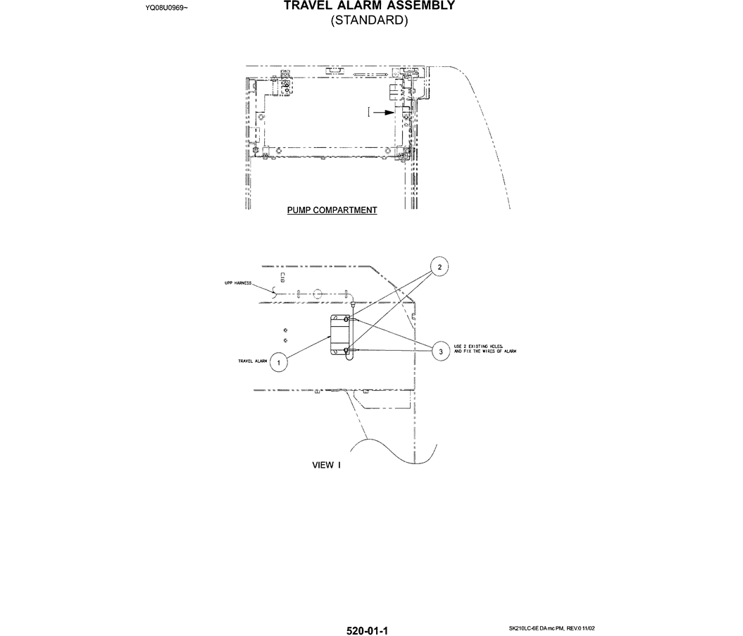 05-001 TRAVEL ALARM ASSEMBLY (STANDARD)-SK200-6E SK210LC-6E SK200-6ES SK200LC-6E Kobelco Excavator Parts Number Electronic Catalog EPC Manuals