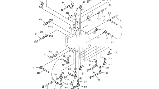 05-005(02)CONTROL LINES, REMOTE (MULTI)-Kobelco SK200-3 SK200LC-5 SK200 Excavator Parts Number Electronic Catalog EPC Manuals
