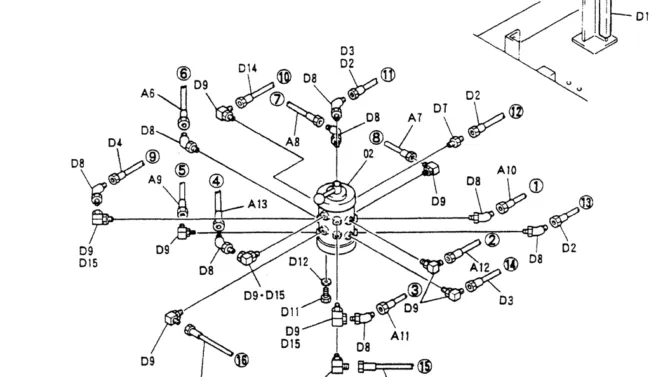 05-005(03)CONTROL LINES, REMOTE (MULTI)-Kobelco SK200-3 SK200LC-5 SK200 Excavator Parts Number Electronic Catalog EPC Manuals