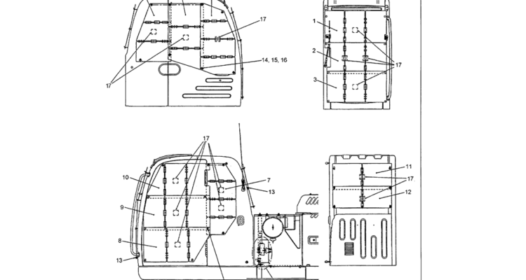 05-006 CAB VANDALISM GUARD-Kobelco SK480LC-6E SK480-6S SK480LC-6 SK450-6 Excavator Parts Number Electronic Catalog EPC Manuals
