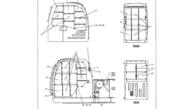 05-007 CAB VANDALISM GUARD-SK330LC-6E SK330-6E SK350LC-6E Kobelco Excavator Parts Number Electronic Catalog EPC Manuals