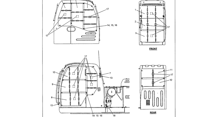 05-007 CAB VANDALISM GUARD-SK330LC-6E SK330-6E SK350LC-6E Kobelco Excavator Parts Number Electronic Catalog EPC Manuals