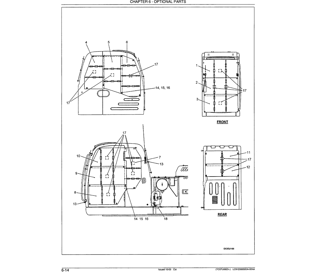 05-007 CAB VANDALISM GUARD-SK330LC-6E SK330-6E SK350LC-6E Kobelco Excavator Parts Number Electronic Catalog EPC Manuals