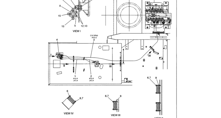 05-009 REMOTE CONTROL LINES ROTARY CIRCUIT/HAND CONTROL - ONE WAY-Kobelco SK480LC-6E SK480-6S SK480LC-6 SK450-6 Excavator Parts Number Electronic Catalog EPC Manuals