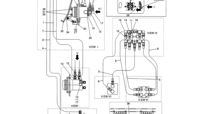 05-011 REMOTE CONTROL LINES SINGLE PEDAL TRAVEL-SK330LC-6E SK330-6E SK350LC-6E Kobelco Excavator Parts Number Electronic Catalog EPC Manuals