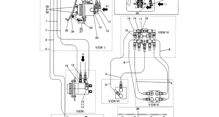 05-011 REMOTE CONTROL LINES SINGLE PEDAL TRAVEL-SK330LC-6E SK330-6E SK350LC-6E Kobelco Excavator Parts Number Electronic Catalog EPC Manuals