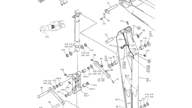 05-012 SHORT ARM ASSEMBLY-SK200-6E SK210LC-6E SK200-6ES SK200LC-6E Kobelco Excavator Parts Number Electronic Catalog EPC Manuals