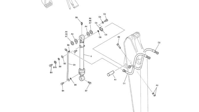 05-013 SHORT ARM HYDRAULIC LINES-SK200-6E SK210LC-6E SK200-6ES SK200LC-6E Kobelco Excavator Parts Number Electronic Catalog EPC Manuals