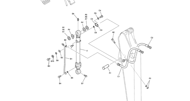 05-013 SHORT ARM HYDRAULIC LINES-SK200-6E SK210LC-6E SK200-6ES SK200LC-6E Kobelco Excavator Parts Number Electronic Catalog EPC Manuals