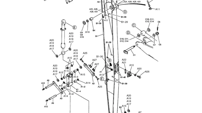 05-014 ARM ASSEMBLY, 6.35M (20FT 11IN) (50FT LONG REACH)-SK200-6E SK210LC-6E SK200-6ES SK200LC-6E Kobelco Excavator Parts Number Electronic Catalog EPC Manuals