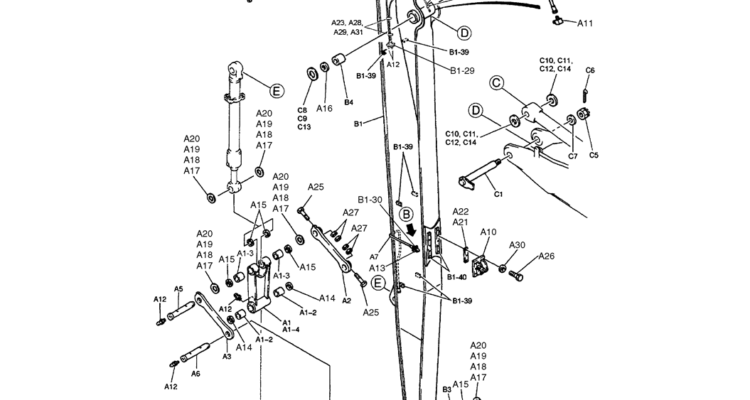 05-014 ARM ASSEMBLY, 6.35M (20FT 11IN) (50FT LONG REACH)-SK200-6E SK210LC-6E SK200-6ES SK200LC-6E Kobelco Excavator Parts Number Electronic Catalog EPC Manuals