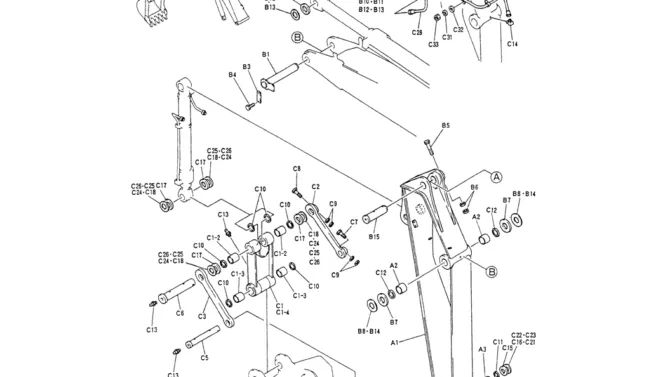 05-014SHORT ARM ASSY, 2.4M-Kobelco SK200-3 SK200LC-5 SK200 Excavator Parts Number Electronic Catalog EPC Manuals