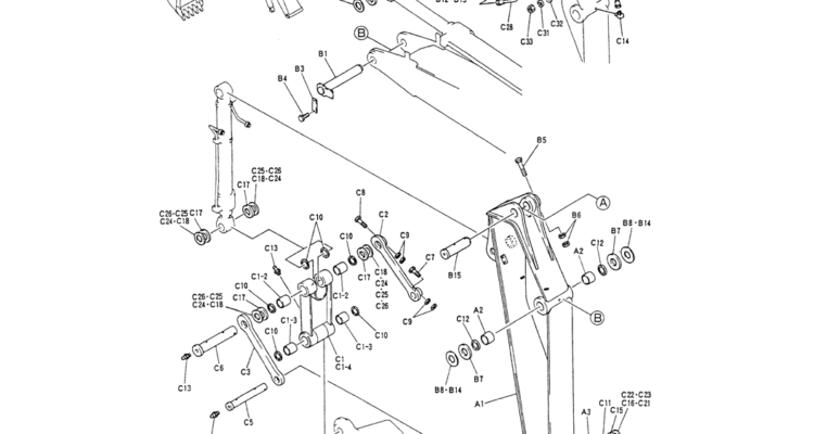 05-014SHORT ARM ASSY, 2.4M-Kobelco SK200-3 SK200LC-5 SK200 Excavator Parts Number Electronic Catalog EPC Manuals
