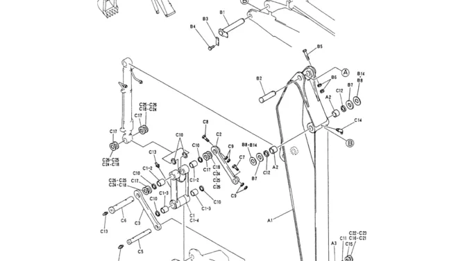 05-015LONG ARM ASSY, 3.3M-Kobelco SK200-3 SK200LC-5 SK200 Excavator Parts Number Electronic Catalog EPC Manuals
