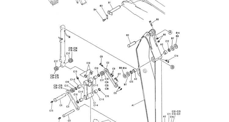 05-015LONG ARM ASSY, 3.3M-Kobelco SK200-3 SK200LC-5 SK200 Excavator Parts Number Electronic Catalog EPC Manuals