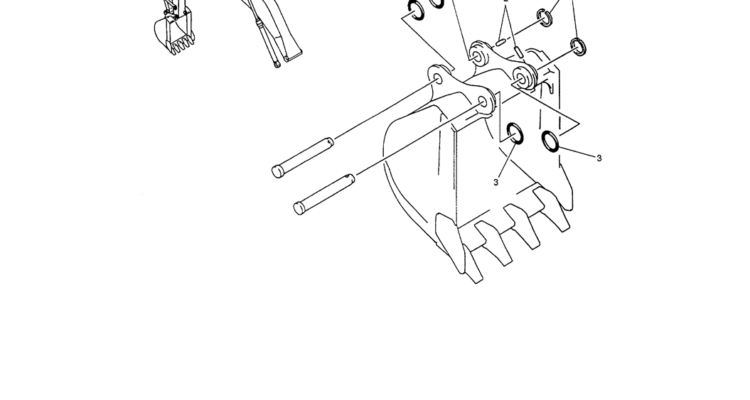 05-016 BUCKET INSTALLATION (50FT LONG REACH)-SK200-6E SK210LC-6E SK200-6ES SK200LC-6E Kobelco Excavator Parts Number Electronic Catalog EPC Manuals
