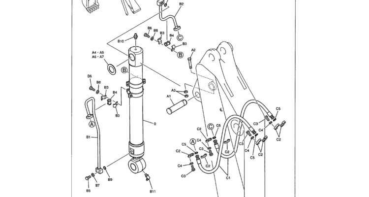 05-018 SHORT ARM HYDRAULIC LINES-Kobelco SK480LC-6E SK480-6S SK480LC-6 SK450-6 Excavator Parts Number Electronic Catalog EPC Manuals