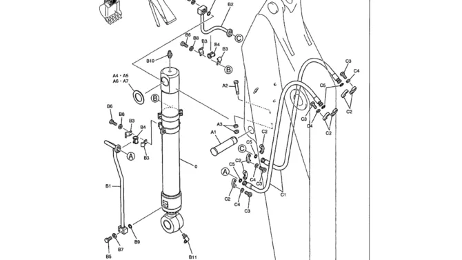 05-019 SEMI-LONG ARM HYDRAULIC LINES-Kobelco SK480LC-6E SK480-6S SK480LC-6 SK450-6 Excavator Parts Number Electronic Catalog EPC Manuals