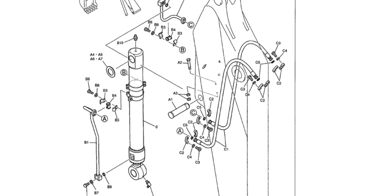 05-019 SEMI-LONG ARM HYDRAULIC LINES-Kobelco SK480LC-6E SK480-6S SK480LC-6 SK450-6 Excavator Parts Number Electronic Catalog EPC Manuals