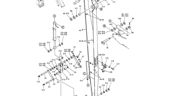 05-021ARM ASSY, 6.35M (50FT LONG RANGE)-Kobelco SK200-3 SK200LC-5 SK200 Excavator Parts Number Electronic Catalog EPC Manuals