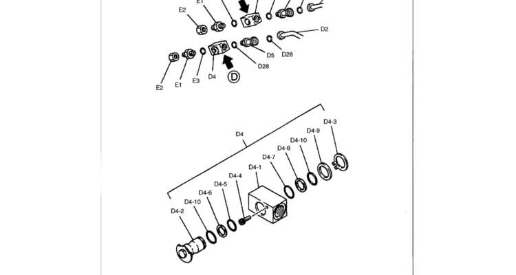05-022 LONG ARM HYDRAULIC LINES VALVE ASSY, STOP - TWO WAY-Kobelco SK480LC-6E SK480-6S SK480LC-6 SK450-6 Excavator Parts Number Electronic Catalog EPC Manuals