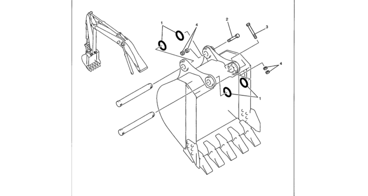 05-023 BUCKET INSTALLATION-Kobelco SK480LC-6E SK480-6S SK480LC-6 SK450-6 Excavator Parts Number Electronic Catalog EPC Manuals