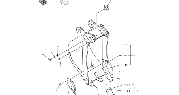 05-023BUCKET ASSY, 0.51M³ (0.45M³), P/N YN61B00038F1-Kobelco SK200-3 SK200LC-5 SK200 Excavator Parts Number Electronic Catalog EPC Manuals
