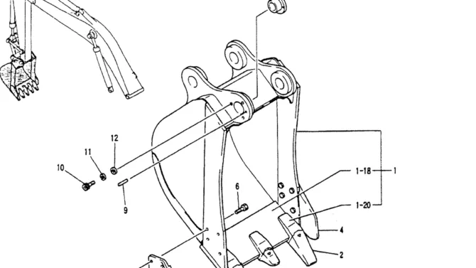 05-024BUCKET ASSY, 0.51M³ (0.45M³), P/N YN61B00038F2-Kobelco SK200-3 SK200LC-5 SK200 Excavator Parts Number Electronic Catalog EPC Manuals