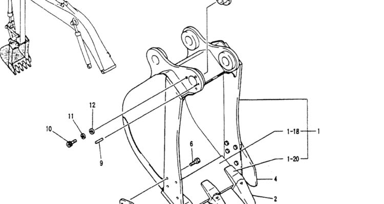 05-024BUCKET ASSY, 0.51M³ (0.45M³), P/N YN61B00038F2-Kobelco SK200-3 SK200LC-5 SK200 Excavator Parts Number Electronic Catalog EPC Manuals
