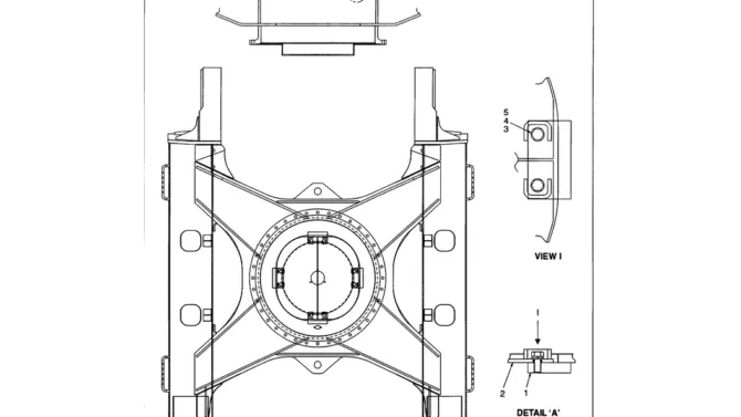 05-025 LOWER FRAME REWORK SINGLE PEDAL TRAVEL-Kobelco SK480LC-6E SK480-6S SK480LC-6 SK450-6 Excavator Parts Number Electronic Catalog EPC Manuals