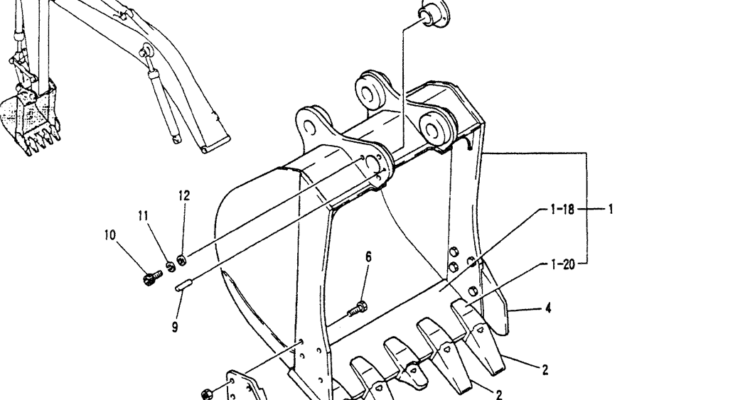 05-026BUCKET ASSY, 0.72M³ (0.6M³), P/N YN61B00040F2-Kobelco SK200-3 SK200LC-5 SK200 Excavator Parts Number Electronic Catalog EPC Manuals