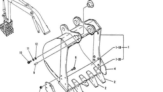 05-028BUCKET ASSY, 0.93M³ (0.8M³), P/N YN61B00042F2-Kobelco SK200-3 SK200LC-5 SK200 Excavator Parts Number Electronic Catalog EPC Manuals