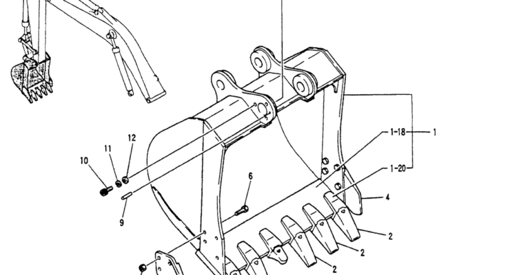 05-030BUCKET ASSY, 1.0M³ (0.9M³)-Kobelco SK200-3 SK200LC-5 SK200 Excavator Parts Number Electronic Catalog EPC Manuals