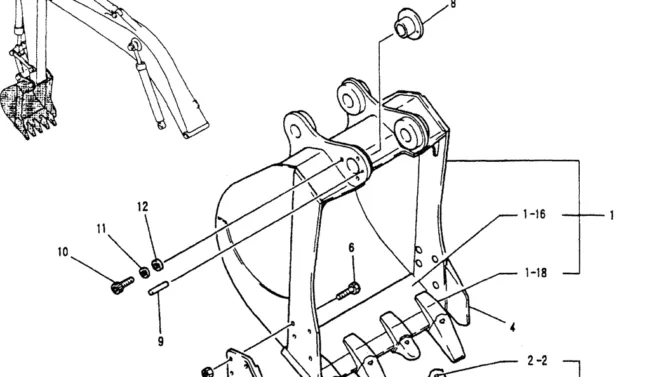 05-031BUCKET ASSY, H.D. 0.8M³ (0.7M³)-Kobelco SK200-3 SK200LC-5 SK200 Excavator Parts Number Electronic Catalog EPC Manuals
